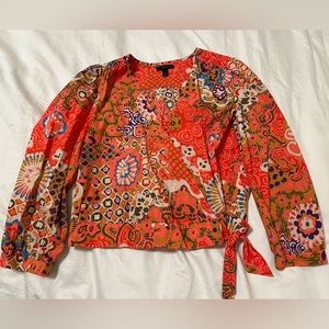J.Crew floral blouse size small